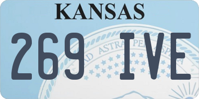 KS license plate 269IVE