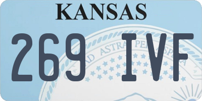 KS license plate 269IVF