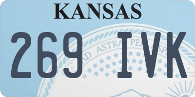 KS license plate 269IVK