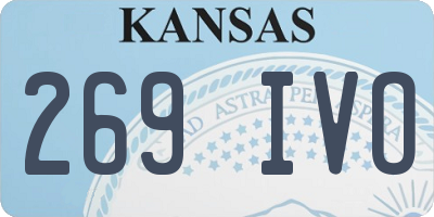 KS license plate 269IVO