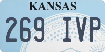 KS license plate 269IVP