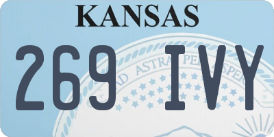 KS license plate 269IVY
