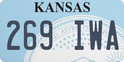 KS license plate 269IWA