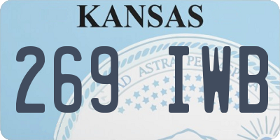 KS license plate 269IWB