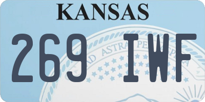 KS license plate 269IWF