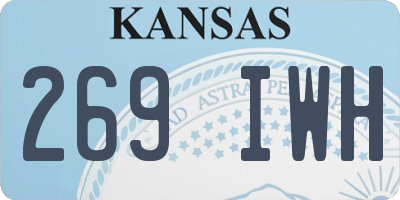 KS license plate 269IWH