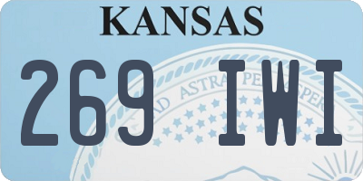 KS license plate 269IWI