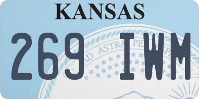 KS license plate 269IWM