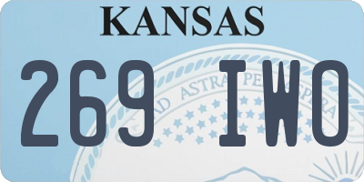 KS license plate 269IWO