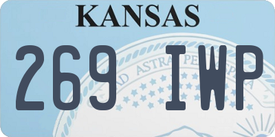 KS license plate 269IWP