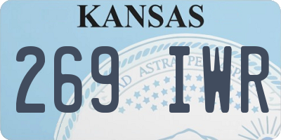 KS license plate 269IWR
