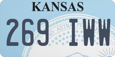 KS license plate 269IWW