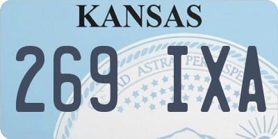 KS license plate 269IXA