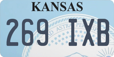 KS license plate 269IXB
