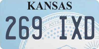KS license plate 269IXD