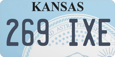KS license plate 269IXE