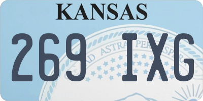 KS license plate 269IXG