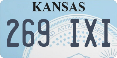KS license plate 269IXI