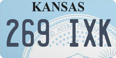 KS license plate 269IXK