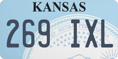 KS license plate 269IXL
