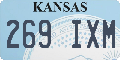 KS license plate 269IXM