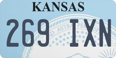 KS license plate 269IXN