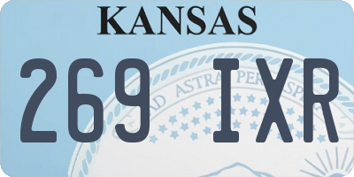 KS license plate 269IXR