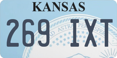 KS license plate 269IXT