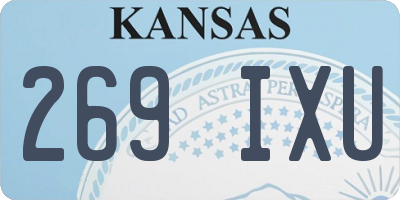 KS license plate 269IXU