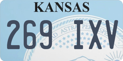 KS license plate 269IXV