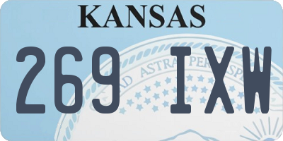 KS license plate 269IXW