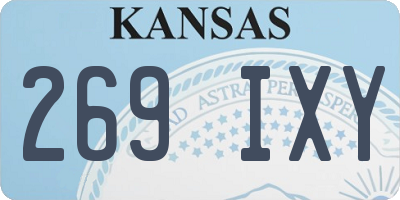 KS license plate 269IXY