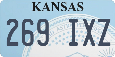 KS license plate 269IXZ