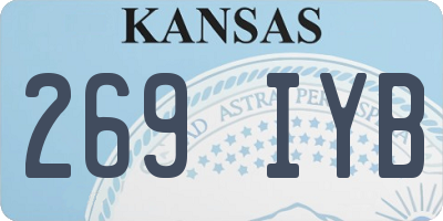 KS license plate 269IYB
