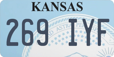 KS license plate 269IYF