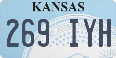 KS license plate 269IYH