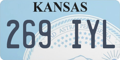 KS license plate 269IYL