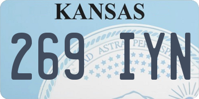 KS license plate 269IYN