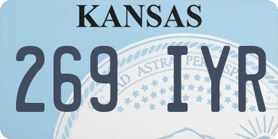 KS license plate 269IYR