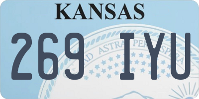 KS license plate 269IYU