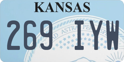 KS license plate 269IYW