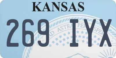 KS license plate 269IYX