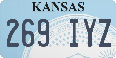 KS license plate 269IYZ