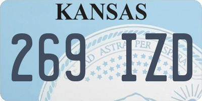 KS license plate 269IZD