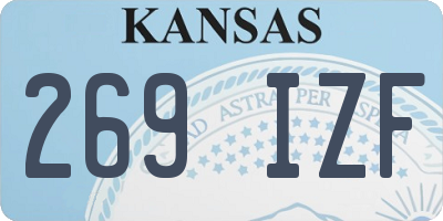 KS license plate 269IZF