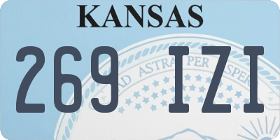 KS license plate 269IZI
