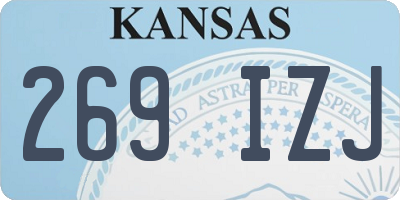 KS license plate 269IZJ