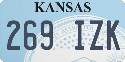 KS license plate 269IZK