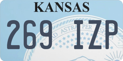 KS license plate 269IZP