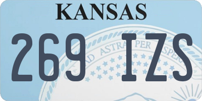 KS license plate 269IZS